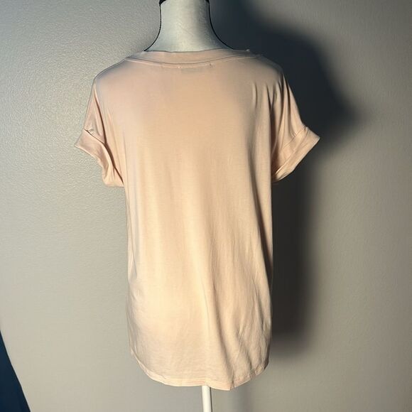 All Saints Blush Pink Short Sleeve Tee sz XS/S - Picture 3 of 4